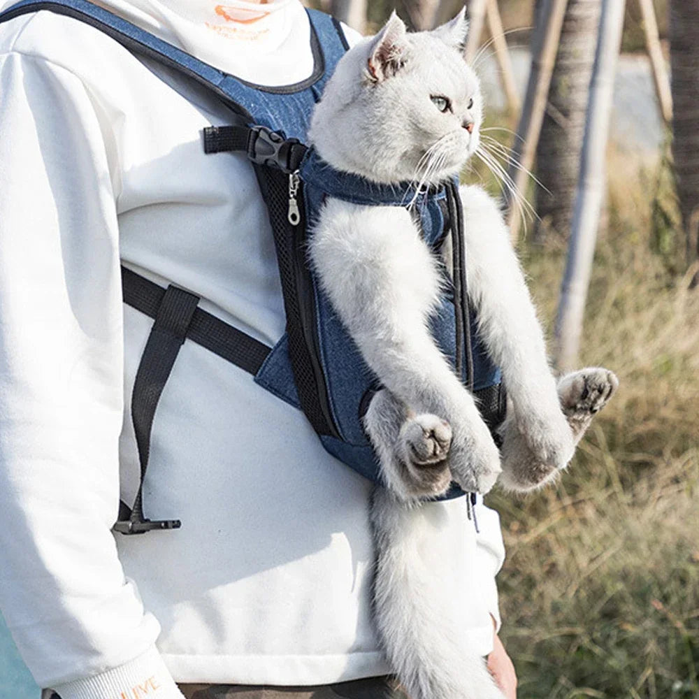 Portable Breathable Cat Bag Pet Travel Tote Bag Backpack For Carrying Pets On Both Shoulders Outdoor Travel Set For Cats And Dog