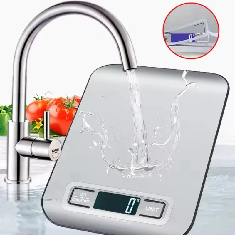 5kg/1g Kitchen Digital Scale Stainless Steel